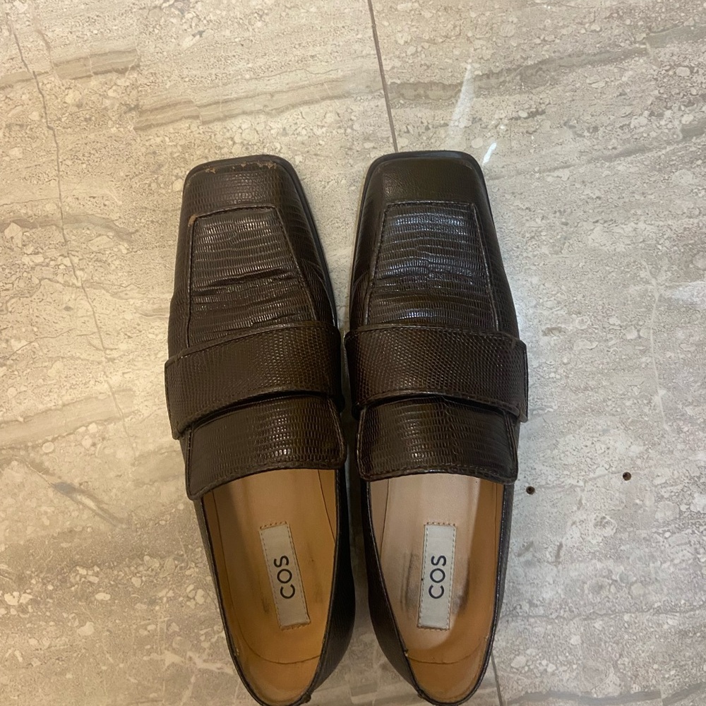COS women Brown leather Loafers